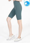 IBY Yoga Shorts - High Waist Yoga Knee Breeches - Green