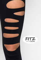 Fitz - 7/8 Legging - Princess shred - Black