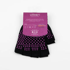 ถุงมือกันลื่นรุ่น Vaken Grip Gloves-1 Pairs/Pack - Black Dot Purple