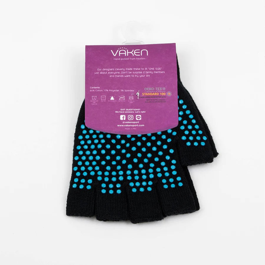 ถุงมือกันลื่นรุ่น Vaken Grip Gloves-1 Pairs/Pack - Black Dot Green