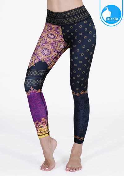 FITZ yoga pants, exercise, 9-inch legs, Phusa pattern