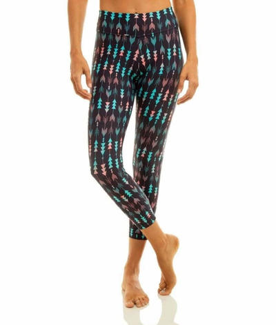 Liquido Active Yoga pants, exercise, 9-inch legs, Borgona pattern