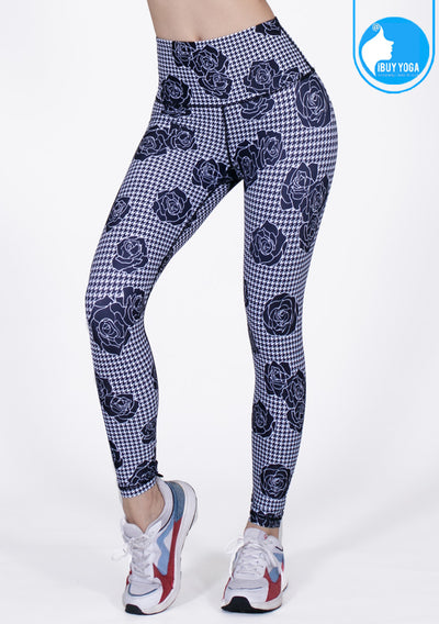 IBY-Long yoga pants, model 535S - Shinori pattern