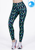 IBY-Long yoga pants, model 535S - Cactus pattern