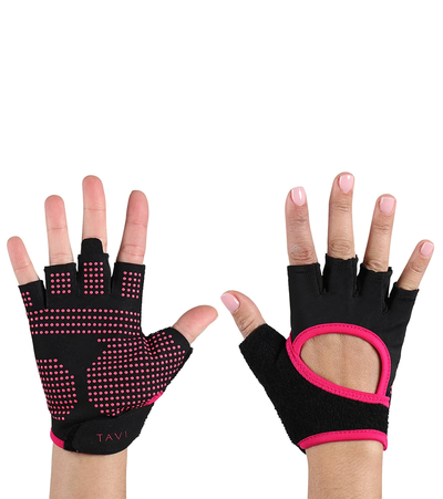 Tavi - Half Finger Grip Gloves Pink