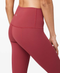 Lululemon Wunder Under Crop High-Rise 23*Roll Down Scallop Full-On Luxtreme - Chianti