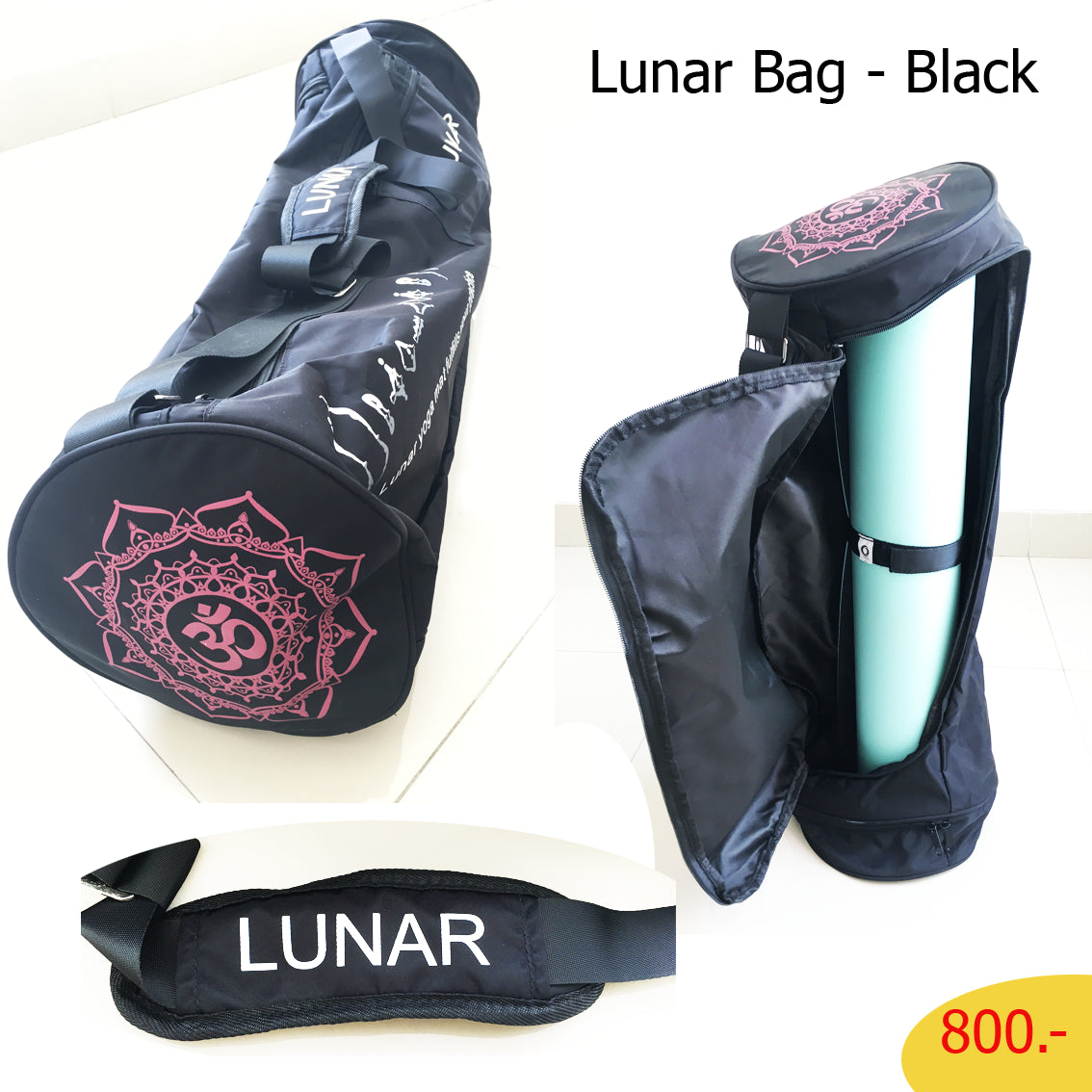 Lunar - กระเป๋าโยคะ - สีดำ