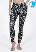 IBY-Long yoga pants, model 535S - Daisy pattern