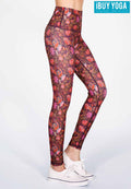 IBY-Long yoga pants, model 535S - Sarong pattern