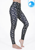 IBY-Long yoga pants, model 535S - Daisy pattern
