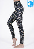 IBY-Long yoga pants, model 535S - Daisy pattern