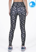 IBY-Long yoga pants, model 535S - Daisy pattern