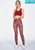 IBY-Long yoga pants, model 535S - Sarong pattern