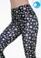 IBY-Long yoga pants, model 535S - Daisy pattern