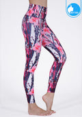 IBY-Long yoga pants, model 535S - Lily pattern
