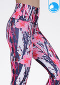 IBY-Long yoga pants, model 535S - Lily pattern