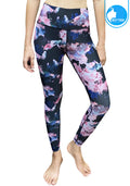 Long yoga pants, model 535 - Night Party pattern
