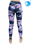 Long yoga pants, model 535 - Night Party pattern