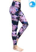 Long yoga pants, model 535 - Night Party pattern