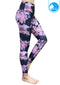 Long yoga pants, model 535 - Night Party pattern