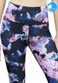 Long yoga pants, model 535 - Night Party pattern