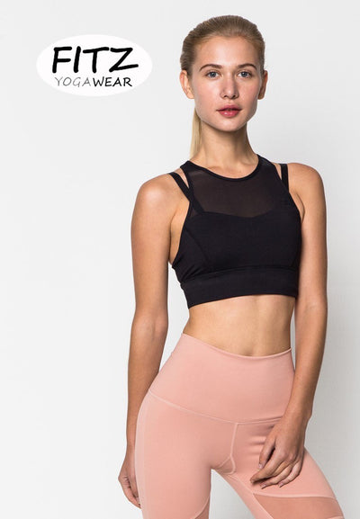 Sports bra, yoga bra, exercise bra, Fitz - Venice Bra - Black **Ready to ship**