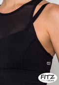 Sports bra, yoga bra, exercise bra, Fitz - Venice Bra - Black **Ready to ship**
