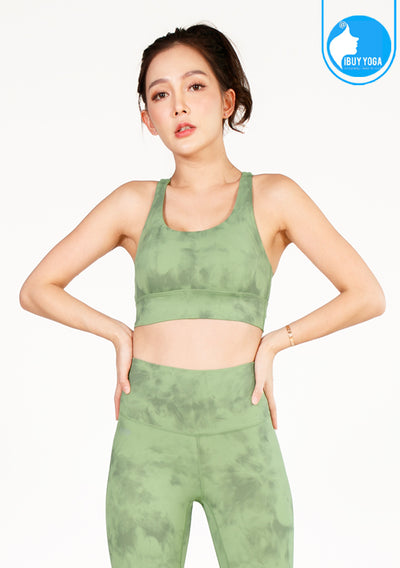 Sports bra, yoga bra, exercise bra IBY - Yoga Sport Bra Cloud - Green Green *Ready to ship*