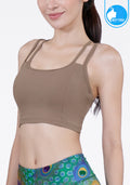 Sports bra, yoga bra, exercise bra IBY - Yoga Sport Crop With Bra Adorable - Brown