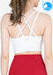 Sports bra, yoga bra, exercise bra IBY - Yoga Sport Crop With Bra Adorable - White
