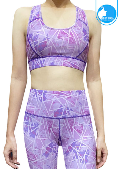 Sports bra, yoga bra, exercise bra IBY - Yoga Sport Bra - Pinky pattern
