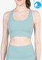 สปอร์ตบรา บราโยคะ บราออกกำลังกาย IBY - Yoga Sport Bra Light Support Blend - Light Blue