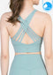 สปอร์ตบรา บราโยคะ บราออกกำลังกาย IBY - Yoga Sport Bra Light Support Blend - Light Blue
