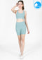สปอร์ตบรา บราโยคะ บราออกกำลังกาย IBY - Yoga Sport Bra Light Support Blend - Light Blue