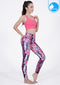 IBY-Long yoga pants, model 535S - Lily pattern