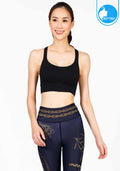 Sports bra, yoga bra, exercise bra IBY - Yoga Sport Bra Light Support Wild - Black Black *Ready to ship*