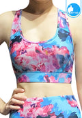 Sports bra, yoga bra, exercise bra IBY - Yoga Sport Bra - Day Party pattern *Ready to ship*