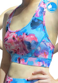 Sports bra, yoga bra, exercise bra IBY - Yoga Sport Bra - Day Party pattern *Ready to ship*