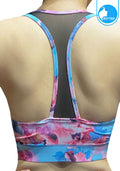 Sports bra, yoga bra, exercise bra IBY - Yoga Sport Bra - Day Party pattern *Ready to ship*