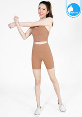สปอร์ตบรา บราโยคะ บราออกกำลังกาย IBY - Yoga Sport Crop With Bra Cropped - Light Brown