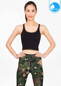 สปอร์ตบรา บราโยคะ บราออกกำลังกาย IBY - Yoga Sport Crop With Bra Cropped - Black ดำ