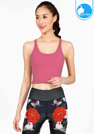 Sports bra, yoga bra, exercise bra IBY - Yoga Sport Crop With Bra Cropped - Tun Pink, muted pink