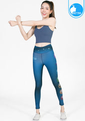 สปอร์ตบรา บราโยคะ บราออกกำลังกาย IBY - Yoga Sport Crop With Bra Focus - Dark Blue
