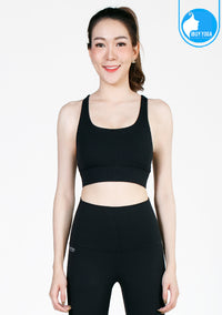สปอร์ตบรา บราโยคะ บราออกกำลังกาย IBY - Yoga Sport Bra Gym - Black ดำ