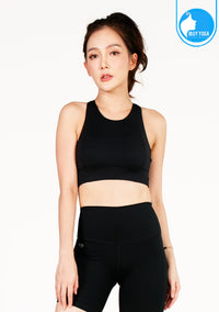 สปอร์ตบรา บราโยคะ บราออกกำลังกาย IBY - Yoga Sport Bra Light Support Twisted - Black *พร้อมส่ง*