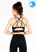 Sports bra, yoga bra, exercise bra IBY - Yoga Sport Bra Light Support Twisted - Black *Ready to ship*