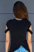 Fitz - Top Tee with Bra - Tcut- Black