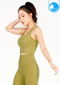 Sports bra, yoga bra, exercise bra IBY - Yoga Sport Crop With Bra Cropped - Olive Green