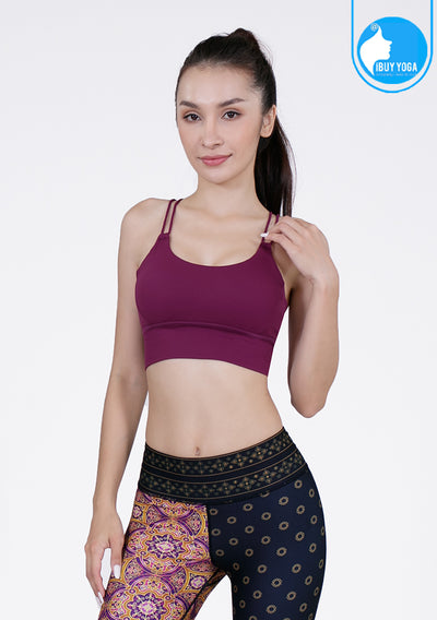 IBY - Yoga Sport Bra Light Support Keep On - Pulple Plun Purple Prune