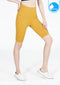 กางเกงโยคะขาสั้น IBY - High Waist Yoga Knee Breeches - Yellow